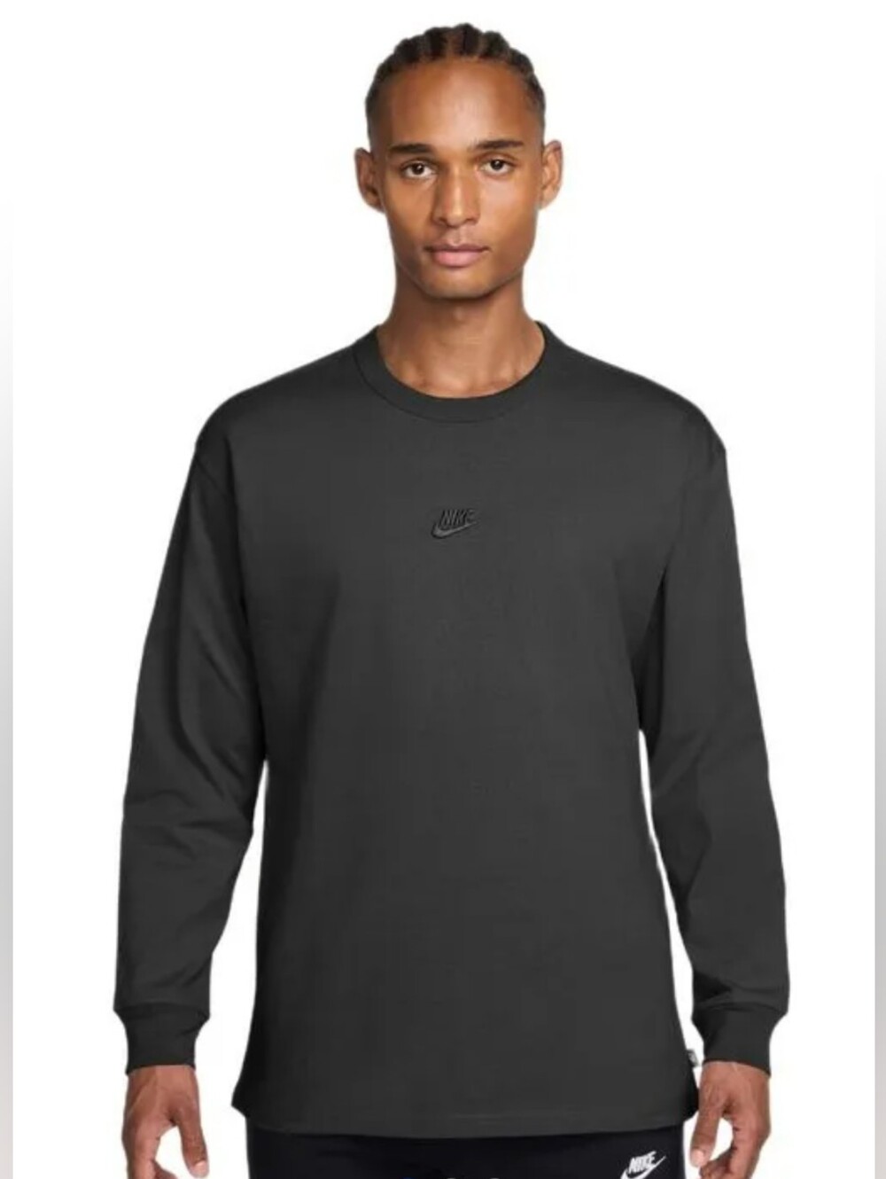 Nike Sportswear Premium Essentials Long Sleeve ~ Black DO7390-010 Men's: XL *NWT